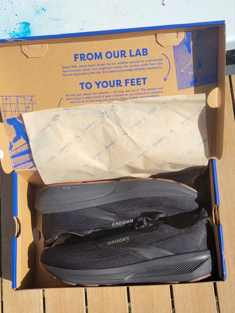 Men's size 13. Black Brooks Revel 9. brand new, damaged box.